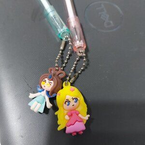 Cute Pens With Dangling Little Princess Ends For Girls Stationary